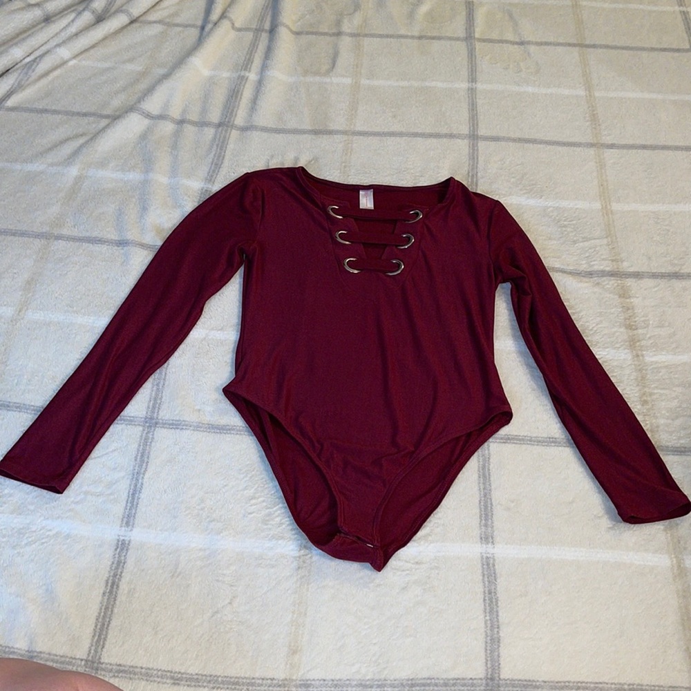 No boundaries long sleeve Red bodysuit